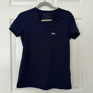 Navy blue scrub top by Figs. XXS.
